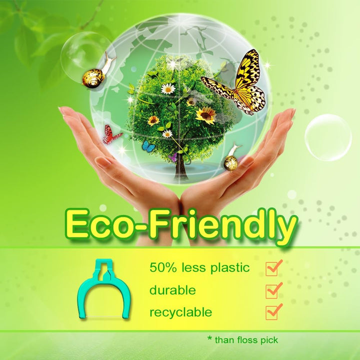 T.Smile Evolutionary Clean Zahnseide, Nachfüllset mit mittellangem Griff, 200 extra starke Nachfüllp