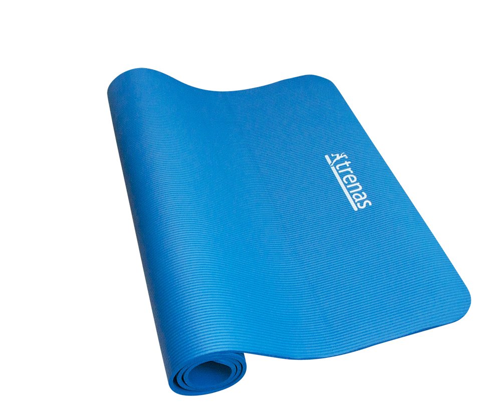 TRENAS Gymnastikmatte Profi 180 x 100 x 1 cm - Blau