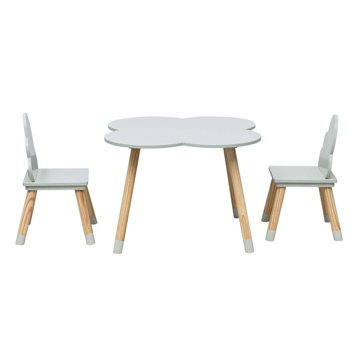 Rebecca Mobili Kinder-Tisch und 2 Stühle Set, Grün Braun, MDF Kiefer, für Kinderzimmer, Spielzimmer