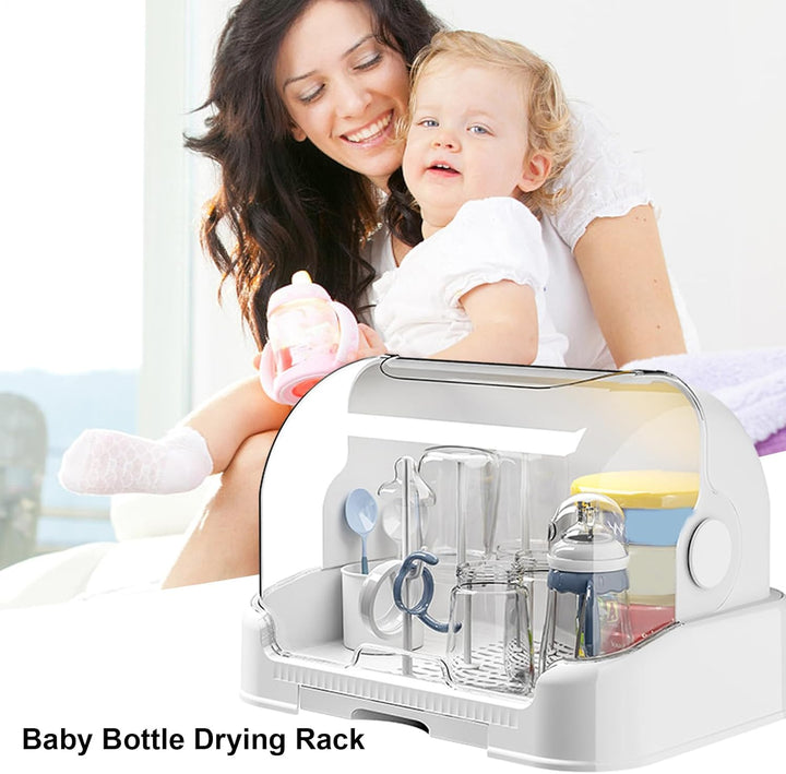 Flaschenregal für Babyflaschen, 31,5 x 25,5 x 25 cm, grosser Aufbewahrungs-Organizer für Babyflasche