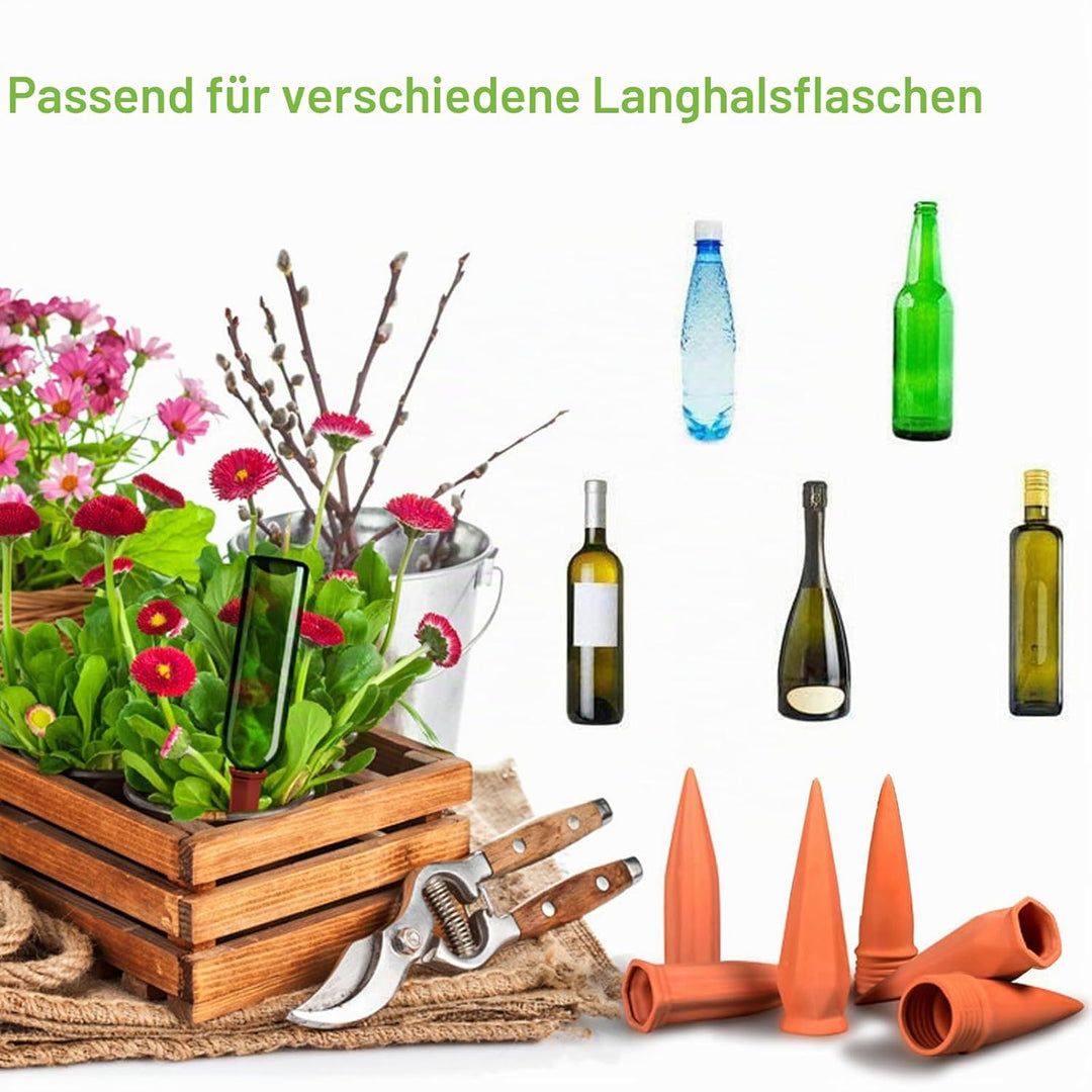 4er Tonkegel-Bewässerungsgeräte, automatische Bewässerungsvorrichtung, Weinflaschen-Ton-Selbstbewäss