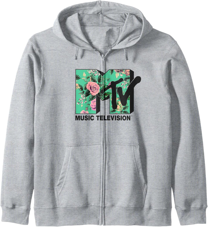 MTV Logo Light Floral Style Kapuzenjacke