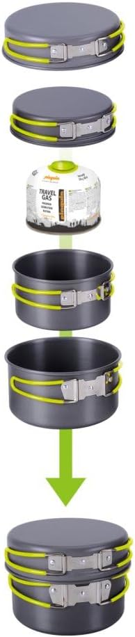 Pinguin Camping Geschirr Set 11 teilig Quadri ALU