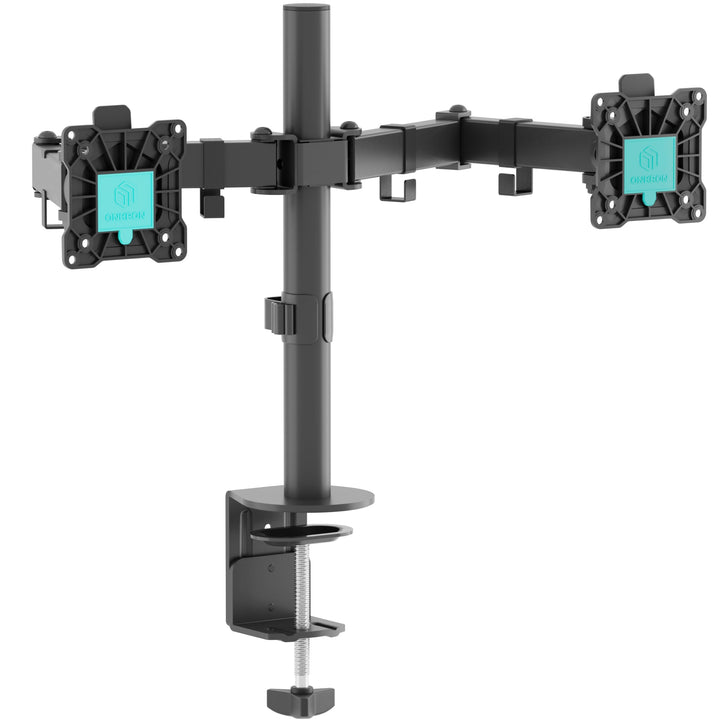 ONKRON Zweiarm Monitor Halterung für 13-32 Zoll Flach&amp;Curved Bildschirm, Tischhalterung Höhenverstel