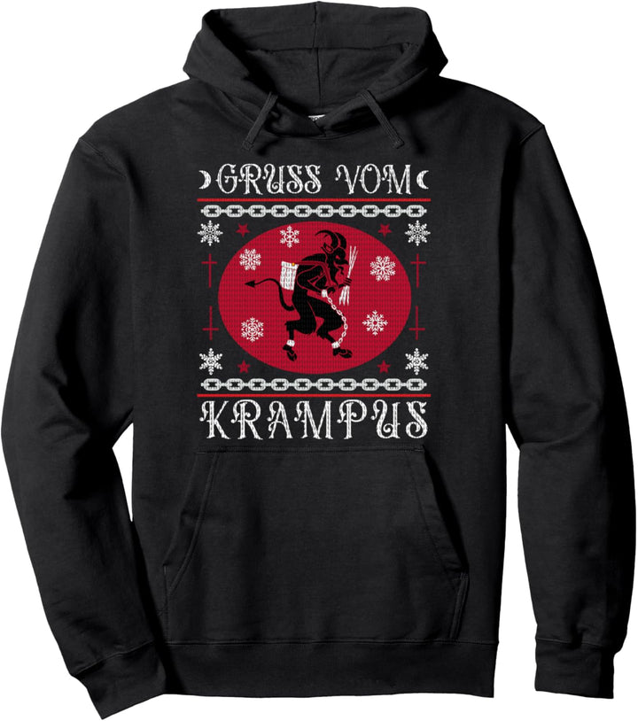 Gruss Vom Krampus Gothic Weihnachtspullover Krampus Xmas Pullover Hoodie
