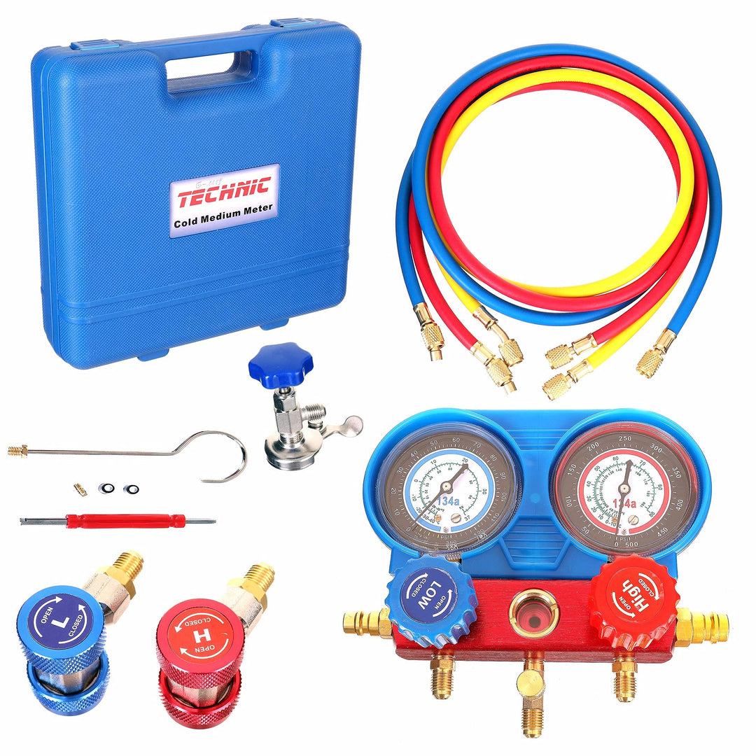 Klima Wartung Klimaanlagen Diagnose Tester mit Messuhr R-134A