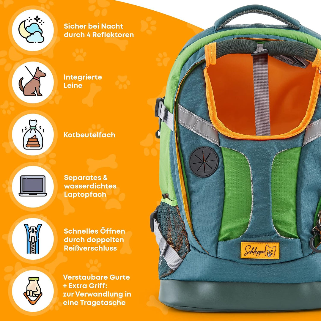 Hunderucksack bis 7kg | Rucksack für Hunde | Extrem hoher Atmungsaktiver Hunde Rucksack zum Wandern,