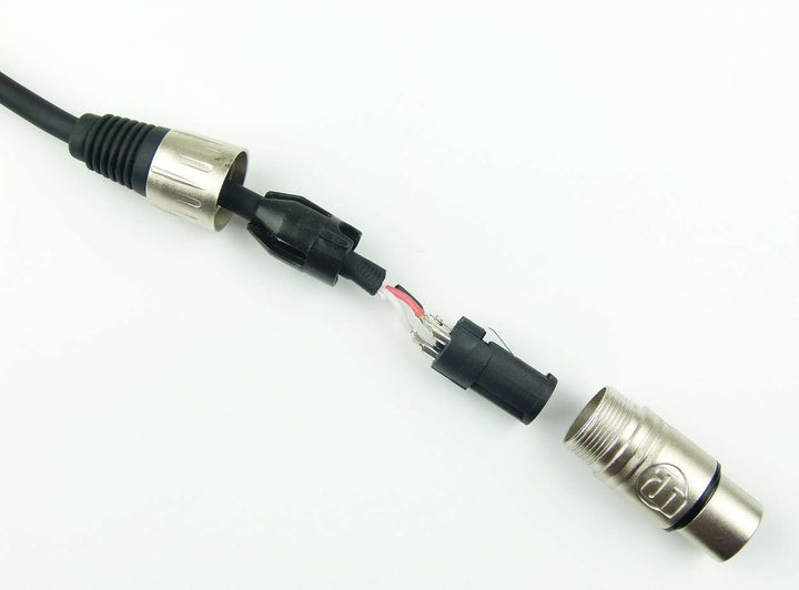 Adam Hall Cables 4 Stück K3MMF0050BLK Mikrofonkabel XLR female auf XLR male DMX Audio Kabel 3 pol po