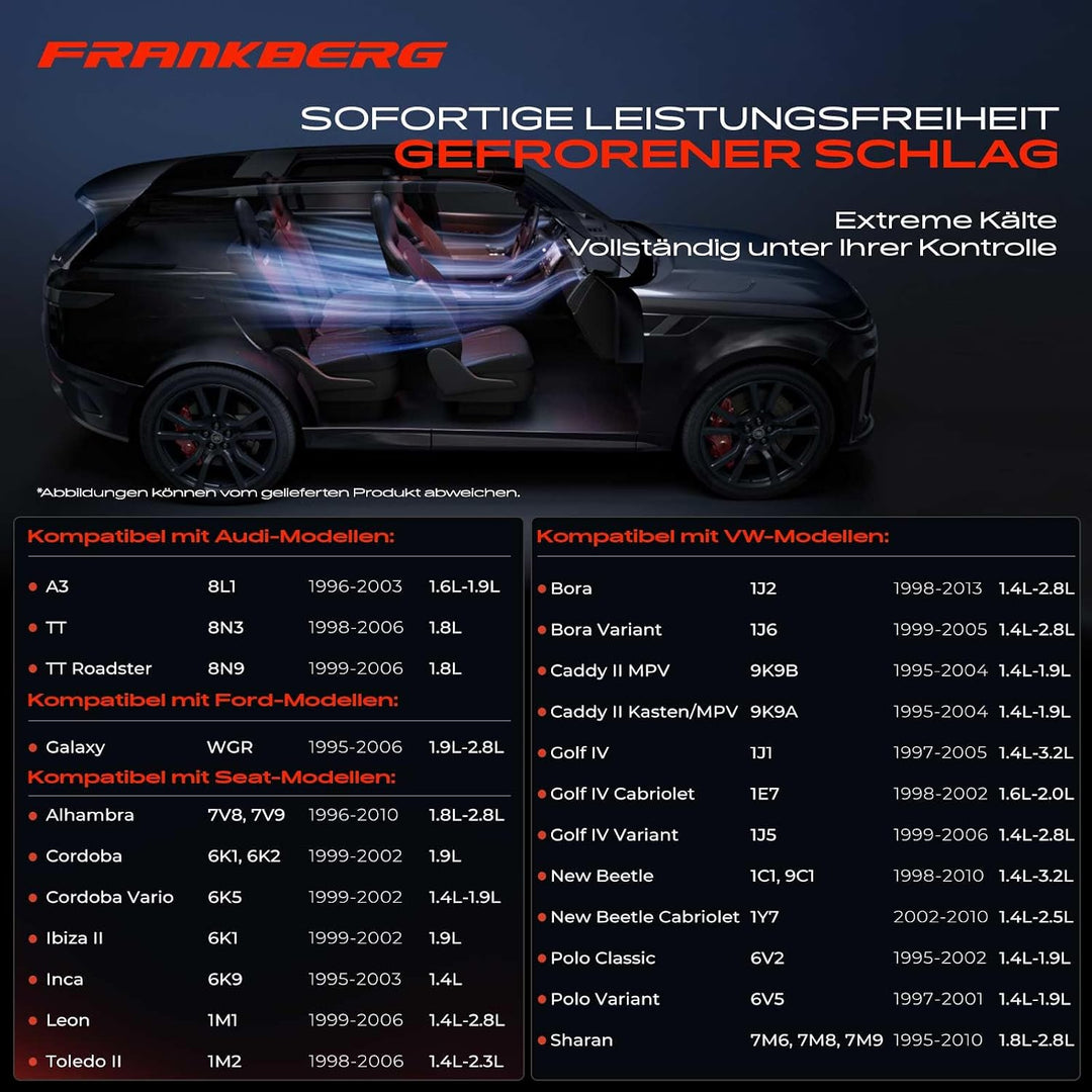 Frankberg Kompressor Klimaanlage Kompatibel mit A3 Galaxy Cordoba Ibiza II Leon Octavia II B.o.r.a G