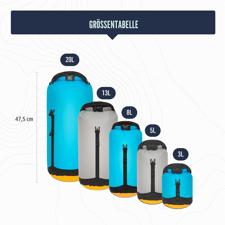 Sea to Summit Evac Compression Dry Bag UL 8L Blue Atoll