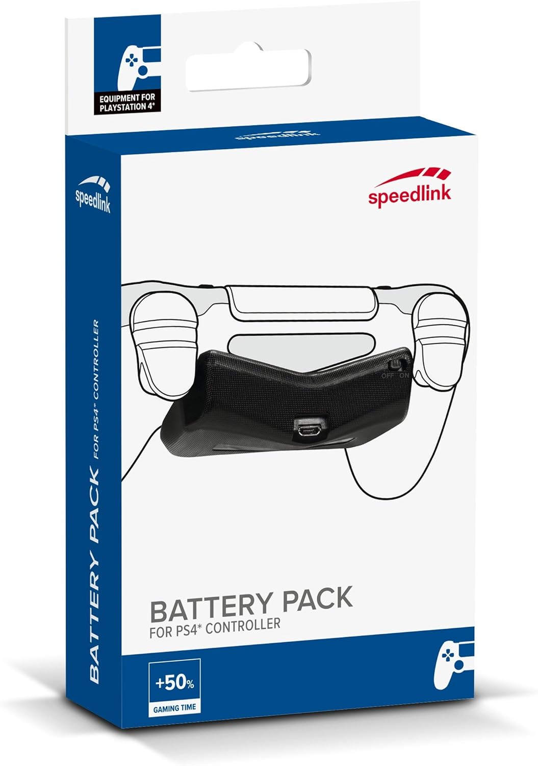 Speedlink Batterie-Pack für PS4 - Battery Pack für Playstation 4 - Schwarz