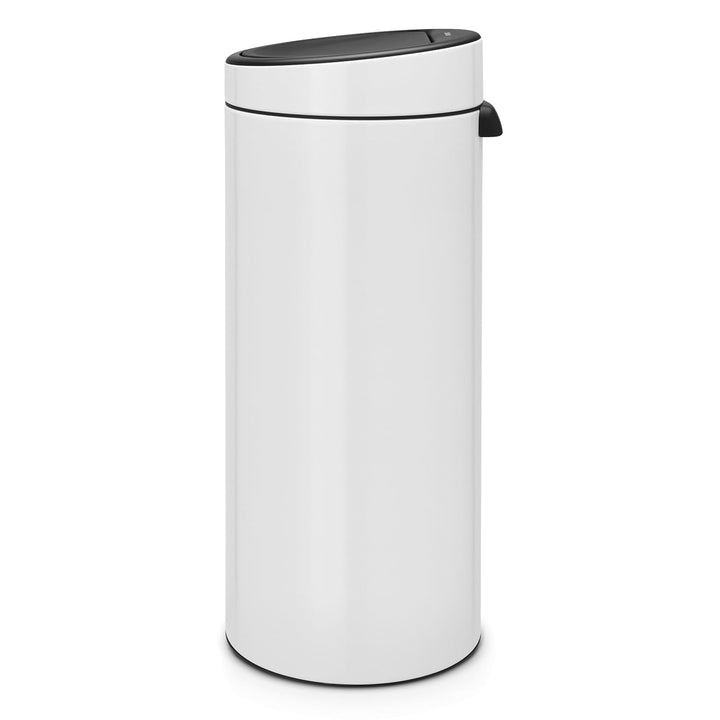 Brabantia Touch Bin New Mit Herausnehmbaren Kunststoffeinsatz, White, 30 Liter 30 Liter White, 30 Li