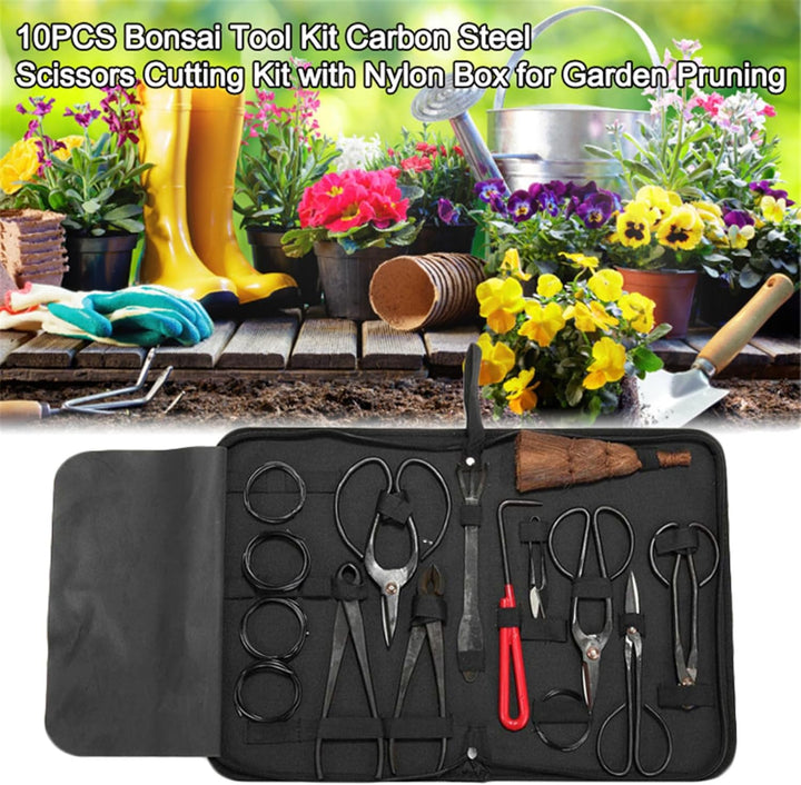 Bonsai Werkzeugset - 10 Stück Bonsai Trimmwerkzeuge Set mit