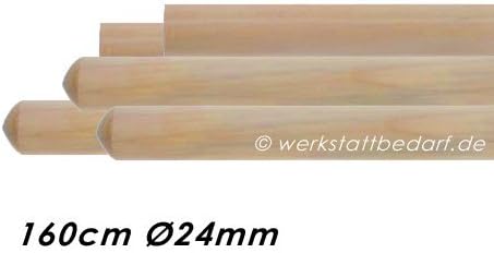 5x Besenstiele aus Kiefernholz 160cm Ø24mm, ohne Konus