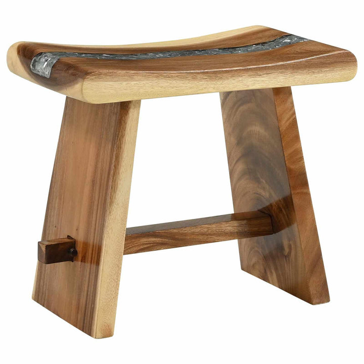 vidaXL Duschhocker Natur 50 x 30 x 44 cm Massives Suarholz