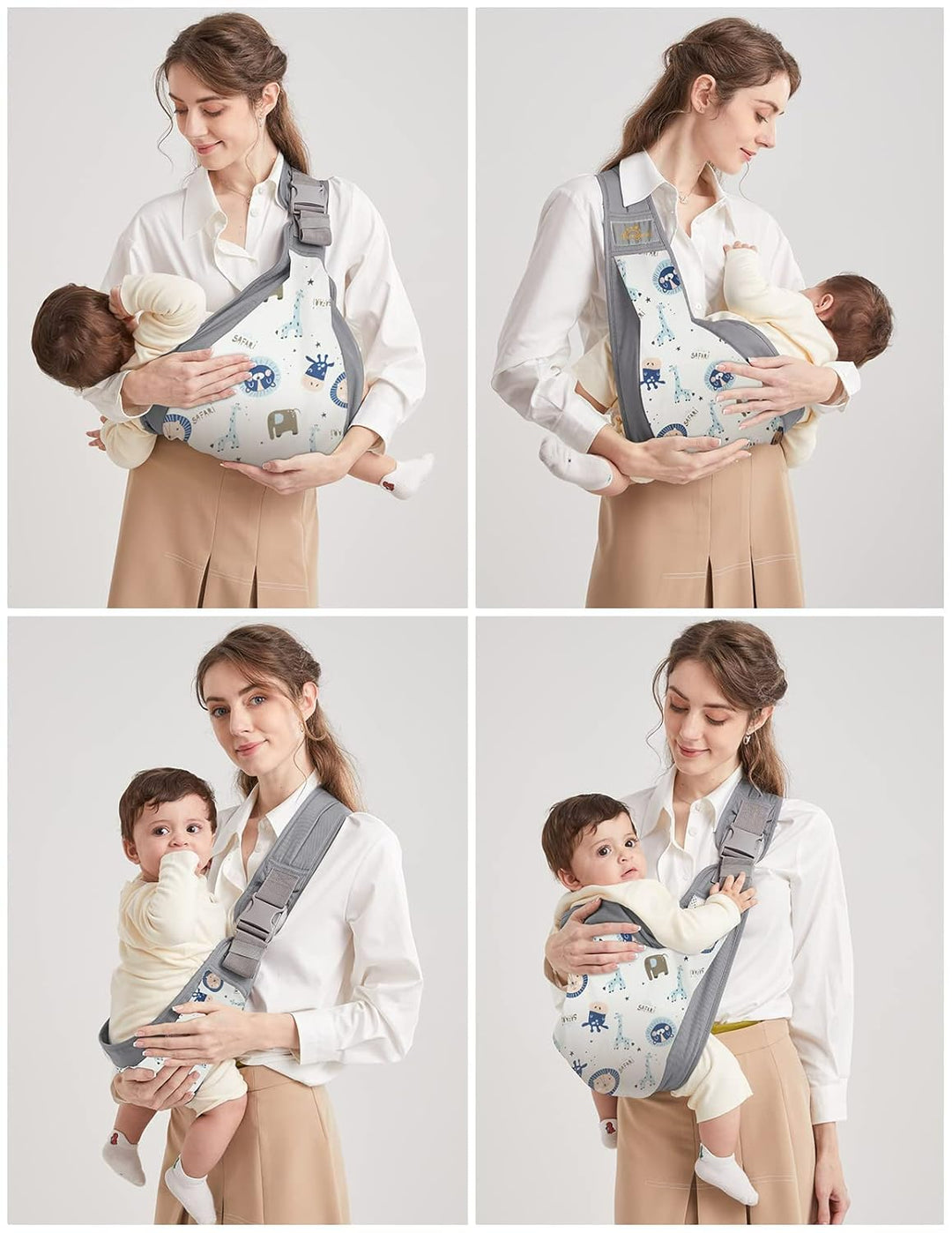 Tragetuch Baby, Mumgaroo Babytrage Neugeborene ab Geburt, On the Go Multifunktionale Tragetuch, Baby
