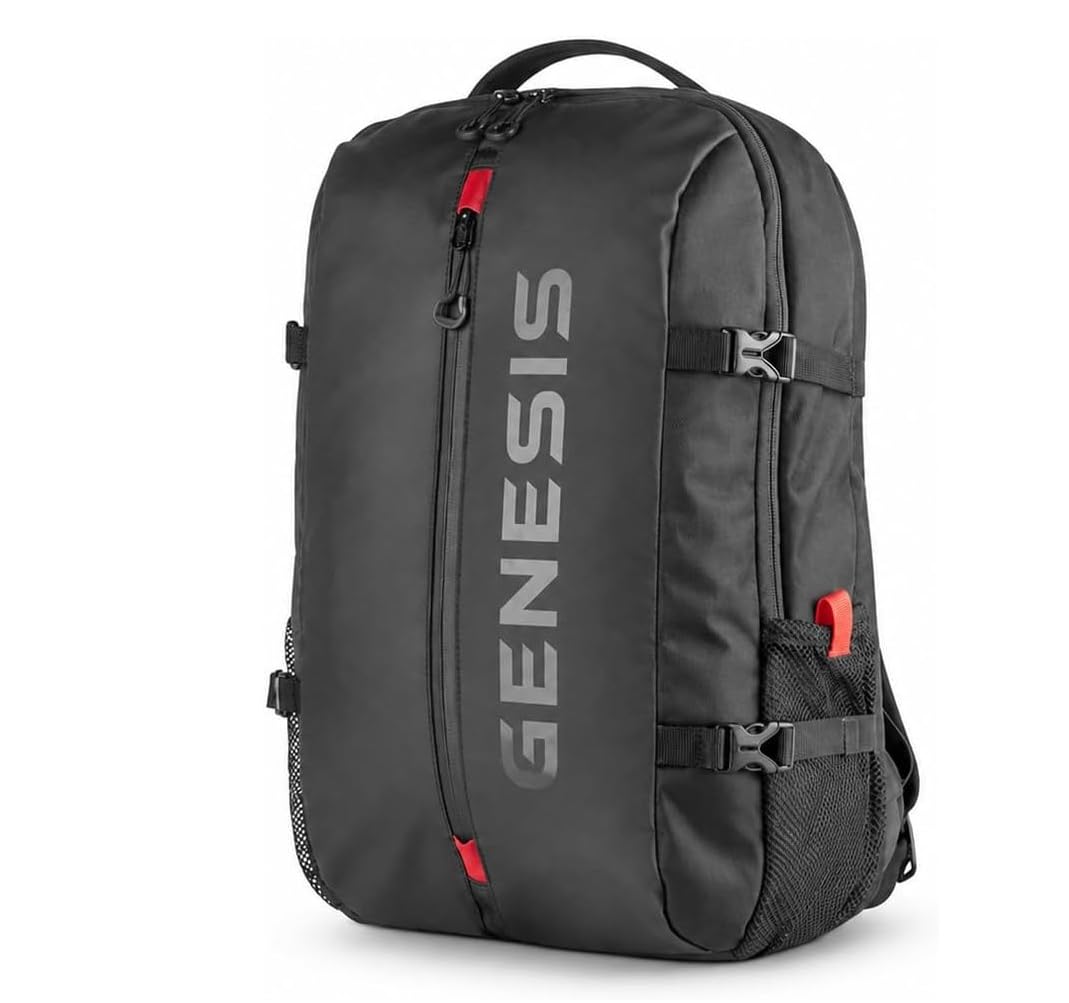 Genesis Pallad 410 Laptop Rucksack 15,6 Zoll, 17 L, 7 Taschen, Schwarz 15.6 pollici, 15.6 pollici