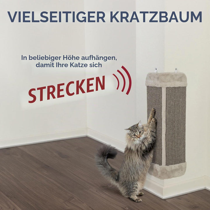 Trixie 43435 Kratzbrett für Zimmerecken, 32 × 60 cm, grau/lichtgrau grau 1 Stück (1er Pack), grau 1