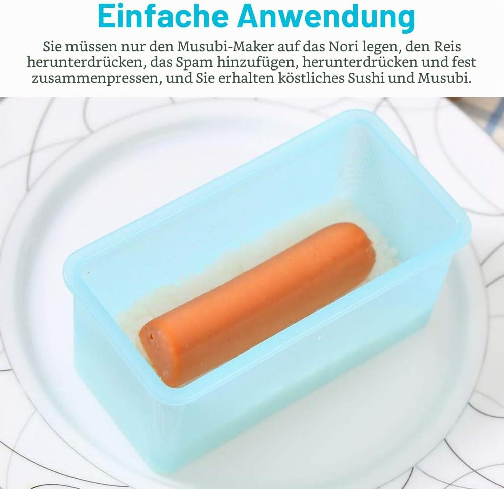 Musubi Maker Presse – antihaftbeschichtet &amp; lebensmittelecht Sushi Maker – Reiskugelform, ideal für