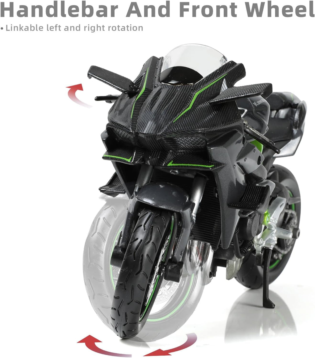 1:12 Motorrad Modell Kompatible für Kawasaki Ninja H2R Metall Diecast Motorrad Modell Spielzeug Mini