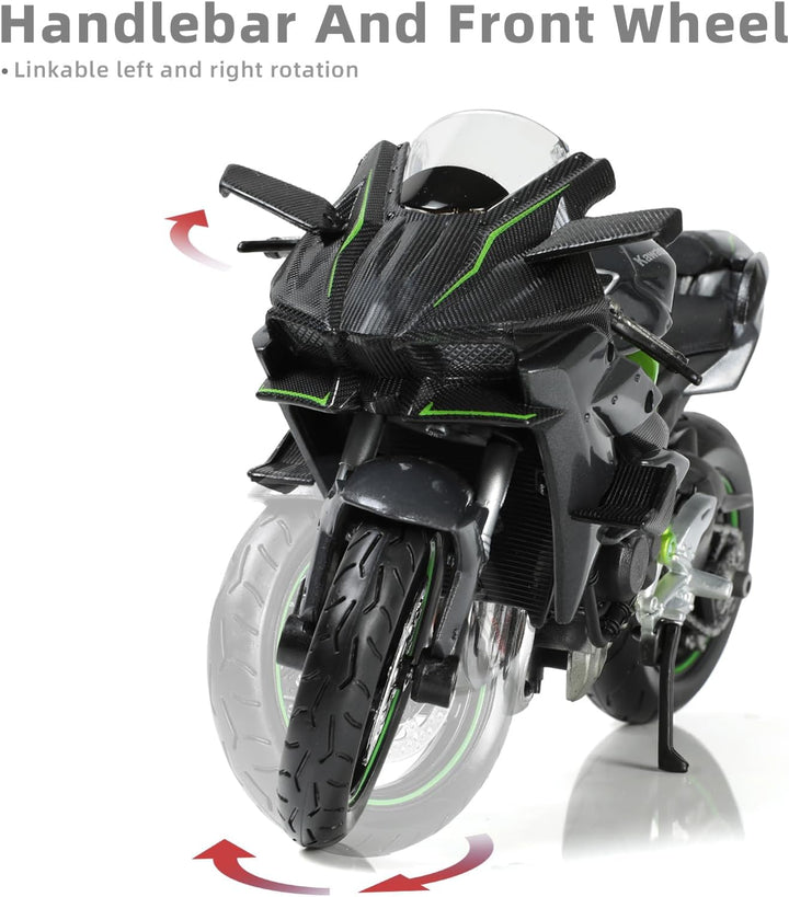 1:12 Motorrad Modell Kompatible für Kawasaki Ninja H2R Metall Diecast Motorrad Modell Spielzeug Mini