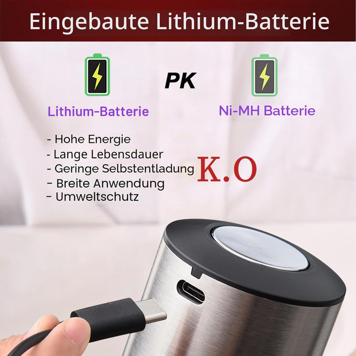 AIKARO - Elektrischer Weinbelüfter Ausgiesser, wiederaufladbar, automatischer elektronischer Dekante