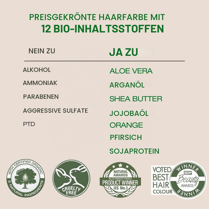 Helles Aschblond 10.2 permanente Haarfabe mit natürlichen Inhaltsstoffen - Ohne Ammoniak Lightest Bl