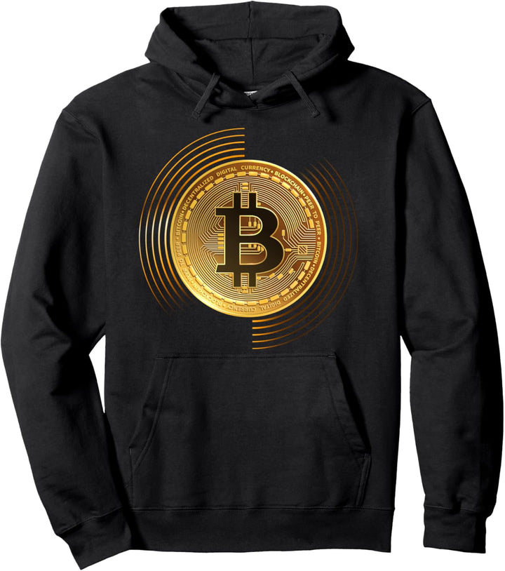 Bitcoin zum Mond und zurück, Bitcoin-Kryptowährungsgrafik Pullover Hoodie