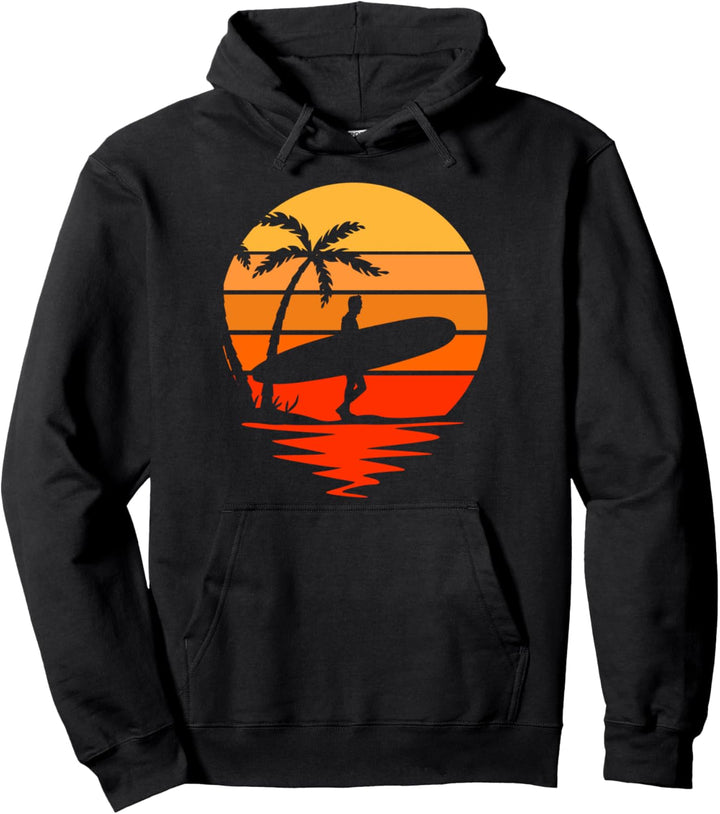 Surfen - Sommer &amp; Sonnenuntergang - Strand Pullover Hoodie