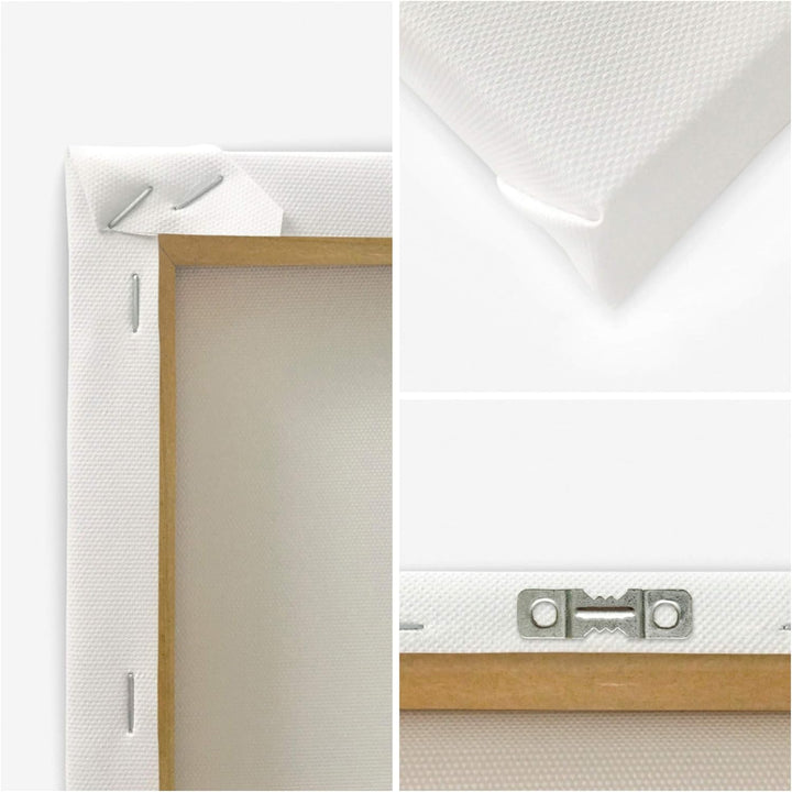 Feeby Wanddeko XXL Brücke Leinwandbild 5 Teilig Architektur Abend Lichter grün 100x70 cm Leinwandbil