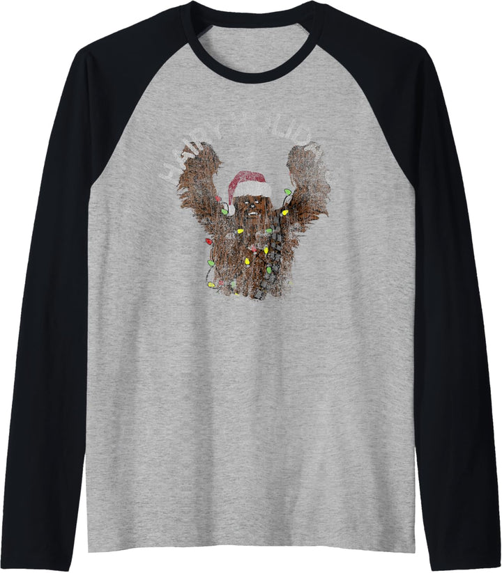 Star Wars Chewbaca Hairy Holidays Raglan