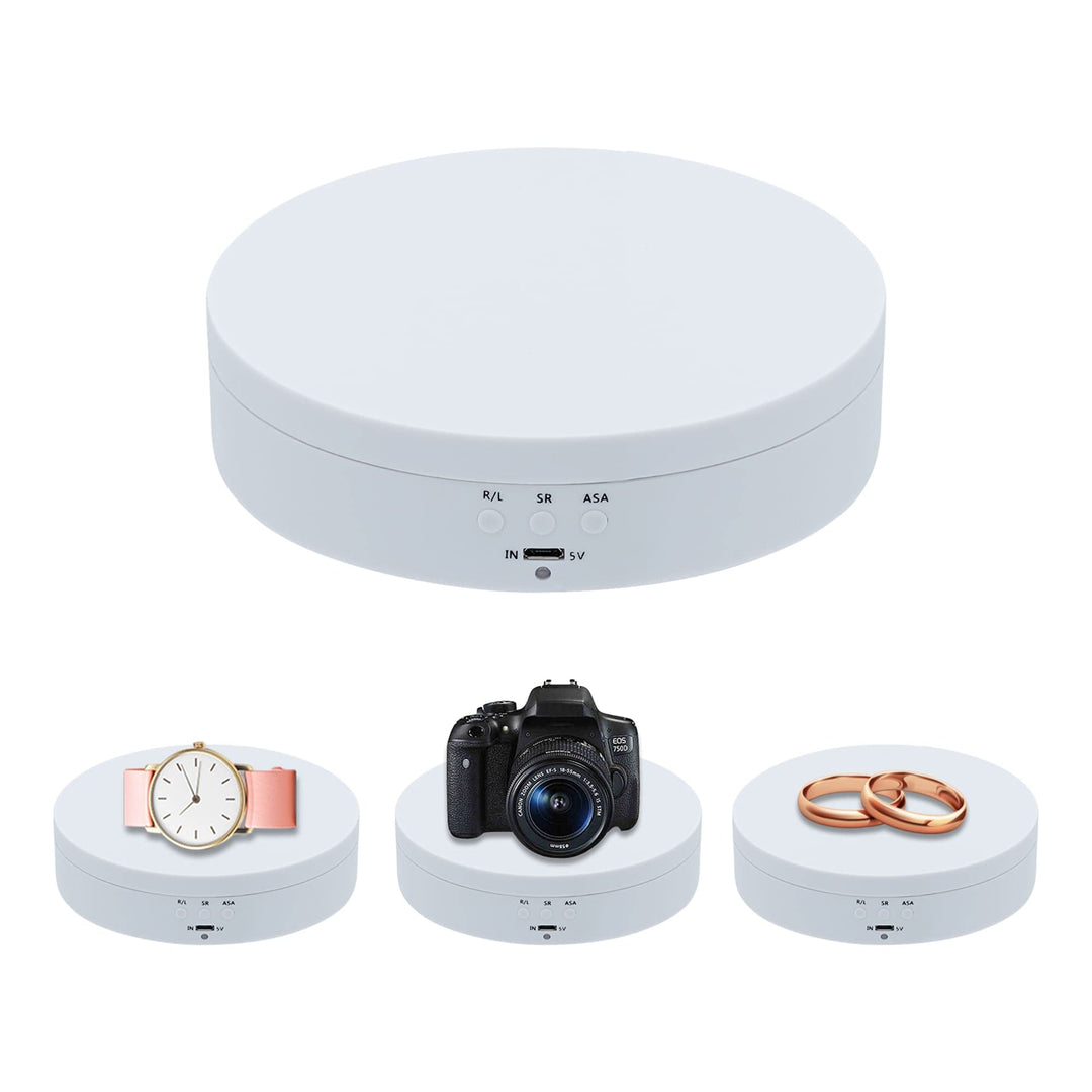 Mcbazel 360-Grad-Drehständer für Fotografie 360°, Elektrisch Drehbarer Drehteller 3KG, Motorisierter