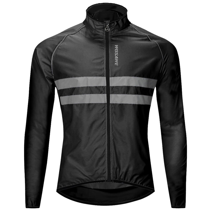 WOSAWE Herren Damen Fahrradjacke Leicht Atmungsaktiv Reflektierende Radweste Winddicht Sportbekleidu
