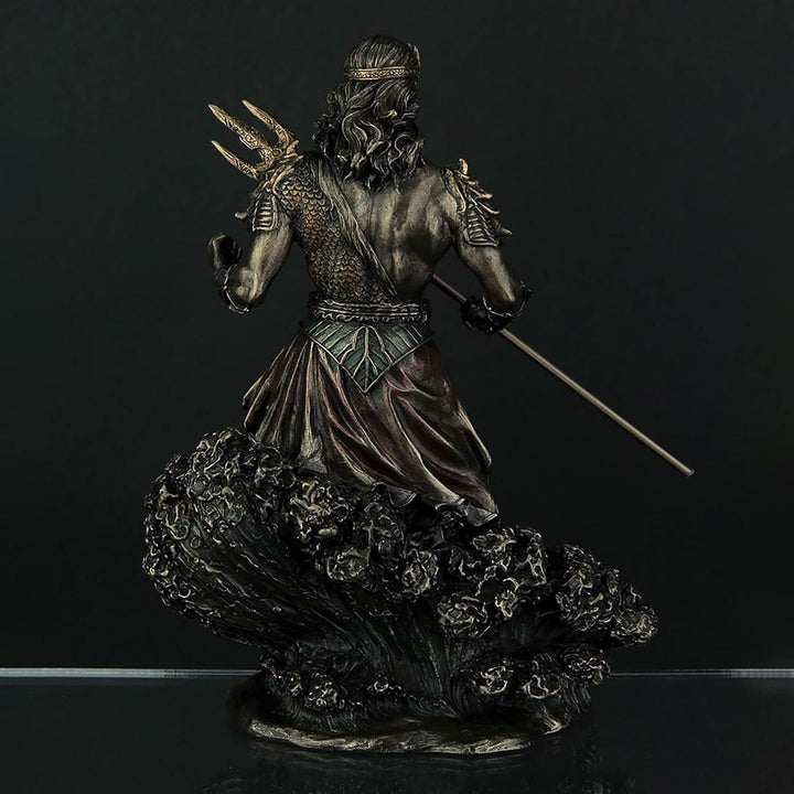 Veronese Metallic Bronze Finish Griechische Gott Poseidon Statue
