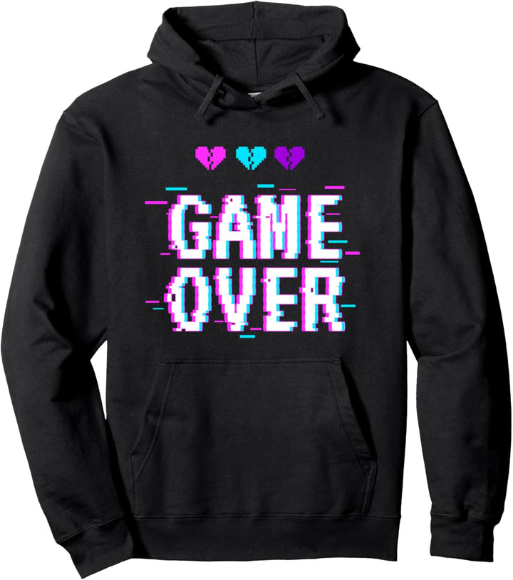 Vaporwave Aesthetic Style Game Over Yami Kawaii Pastel Goth Pullover Hoodie