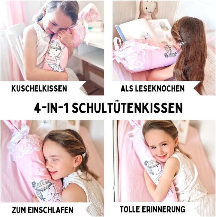 Deine Schultüte aus Stoff Kuschel Velvet Wunschmotiv individualisierbar mit Wunschname personalisier