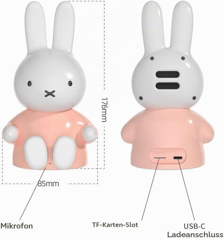 MiPow X Miffy Bluetooth-Lautsprecher, Mini-Bluetooth-Lautsprecher, kabelloser Lautsprecher, tragbare