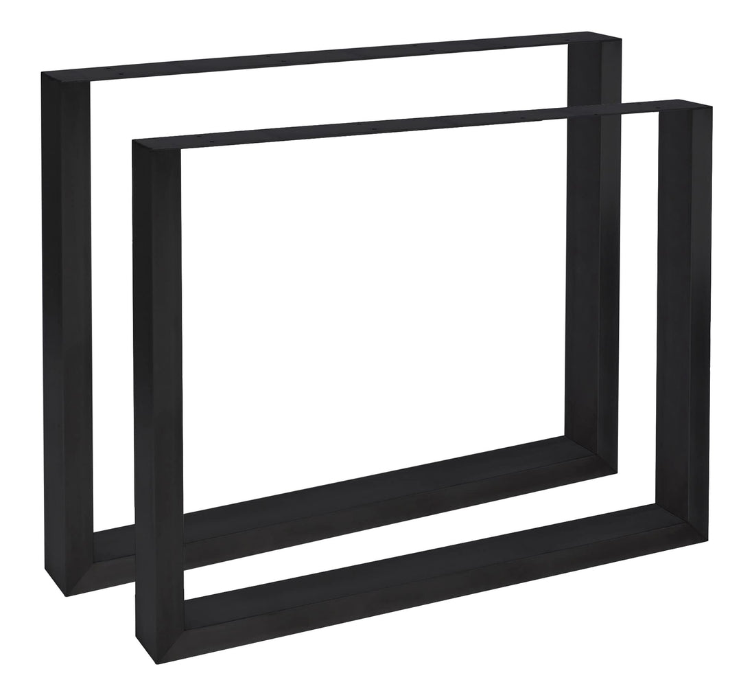 CLP 2er Set Tischbeine Velden I Tischkufen Aus Vierkantprofilen I Höhe 72 cm I Pulverbeschichtetes G