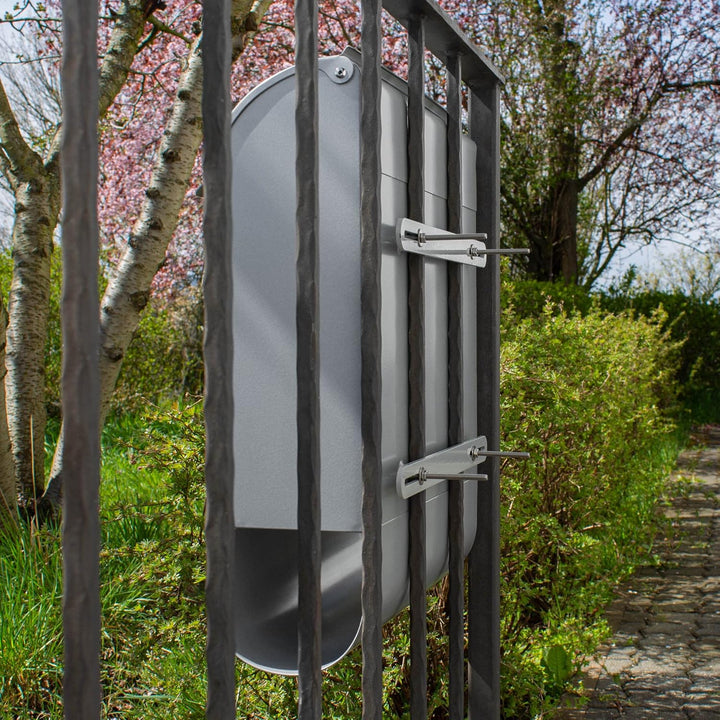 banjado Briefkasten Befestigung - Befestigungsset für Zaunbriefkasten und Briefkästen an Toren - Bri
