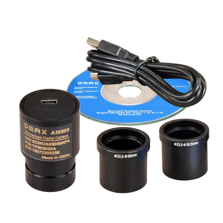 AmScope A3550S 5MP USB Digital Mikroskop Kamera Kompatibel mit Windows XP bis Windows 10
