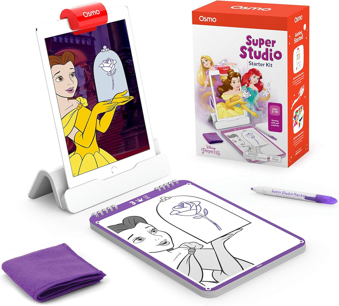 Osmo - Super Studio Disney Princess Starter Kit for iPad - Ages 5-11 - Drawing Activities iPad Base