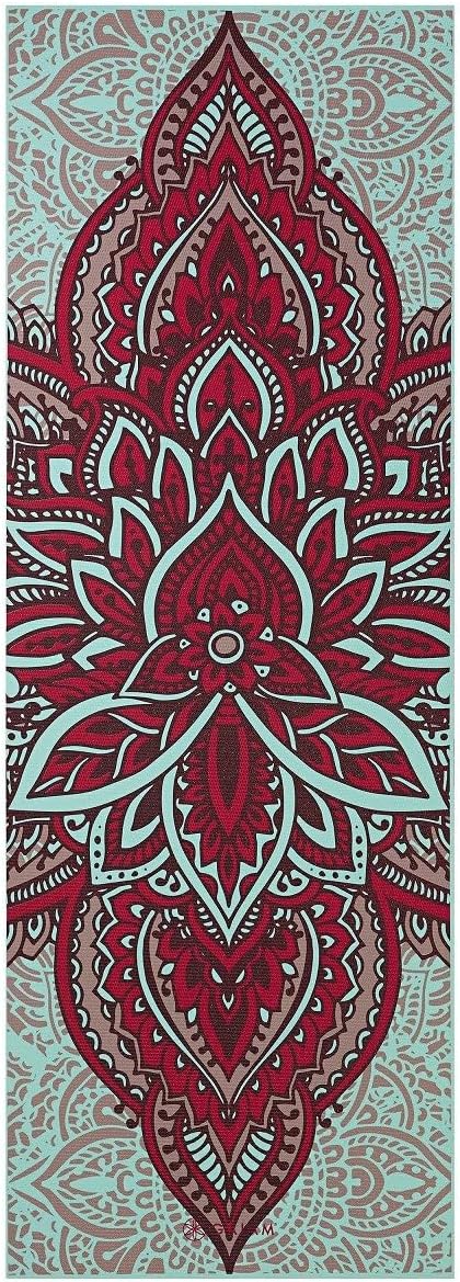 Gaiam Yogamatte – Premium 6 mm Druck beidseitig extra dick rutschfest für alle Arten von Yoga, Pilat