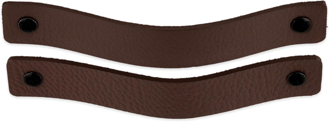 Brute Strength - Ledergriffe für Möbel - Braun - 6 Stück - 16,5 x 2,5 cm - Schrankgriff, Türgriff fü