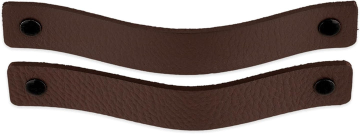Brute Strength - Ledergriffe für Möbel - Braun - 6 Stück - 16,5 x 2,5 cm - Schrankgriff, Türgriff fü