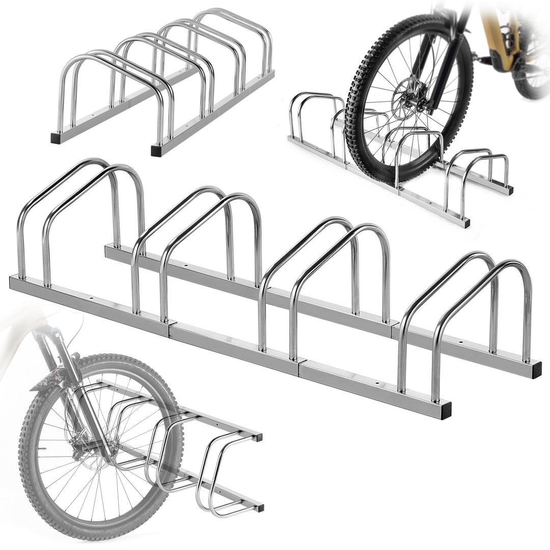 KADAX Fahrradständer für 4 Fahrräder für Boden oder Wandmontage, Fahrradhalter aus verzinktem Stahl