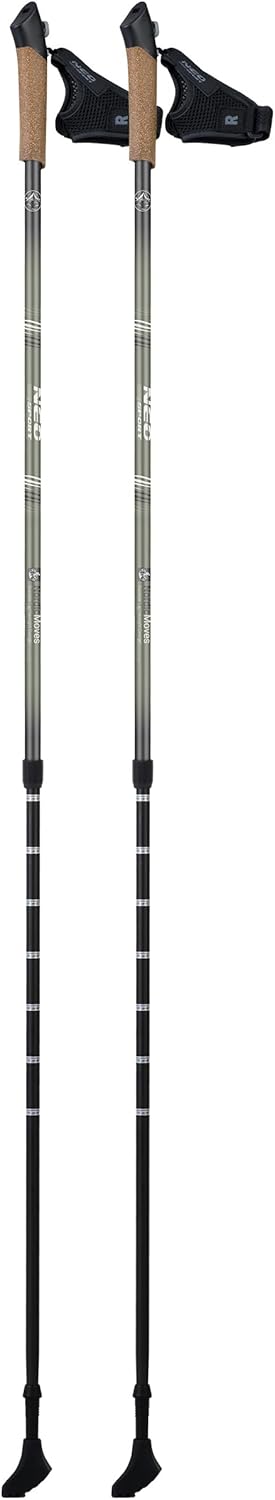 Neo-Sport Walking Stöcke Wanderstöcke Mit Korkgriff Aluminium Teleskop Verstellbar 85-143 cm 2 Stück