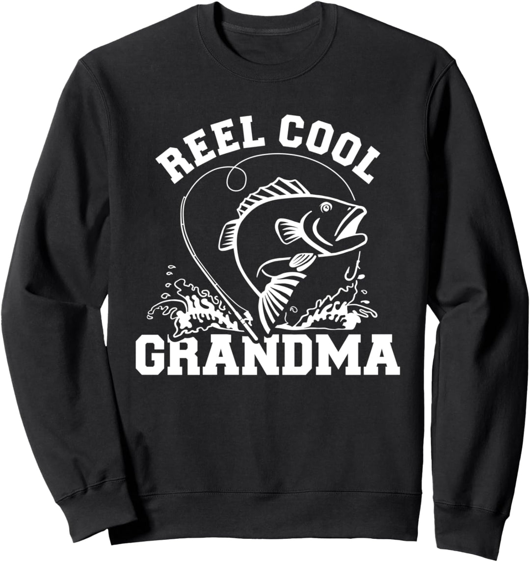 Angeln Oma Grossmutter Sweatshirt