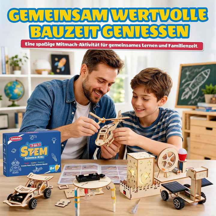 Experimente Für Kinder Ab 8 Jahren, 7-in-1 Stem Geschenk Junge 8 Jahre Rot, Rot