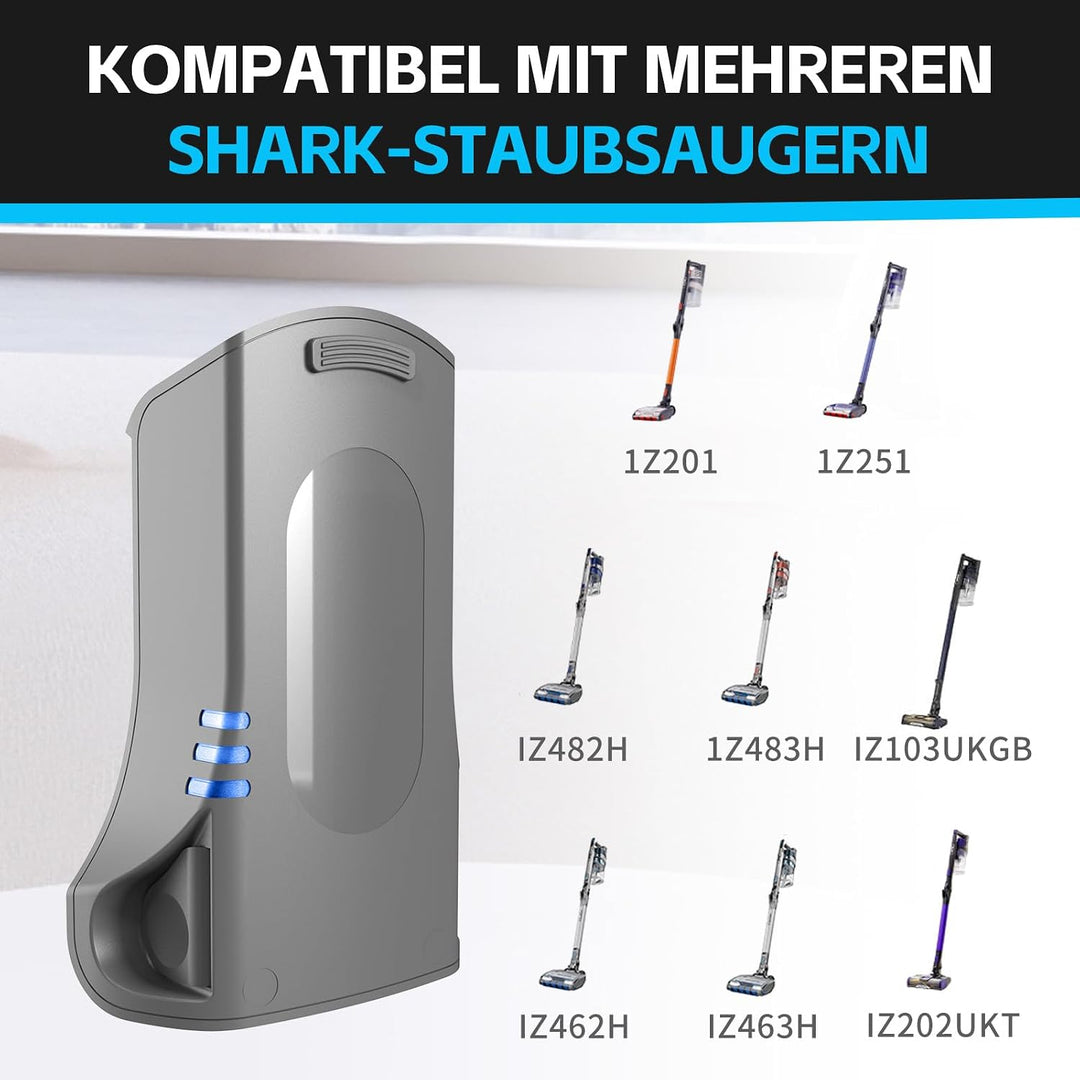 Ersatzakku 25,2V 3500mAh für Shark XSBT700/700EU, Akku kompatibel mit Shark XSBT750, XSBT750EU IZ201