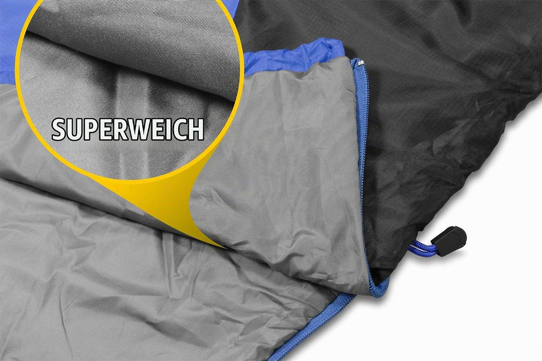 normani Ultralight Schlafsack Runty KOMPAKTE GRÖssE! 3D Mikrofaser Microtech Füllung, wasserdichter